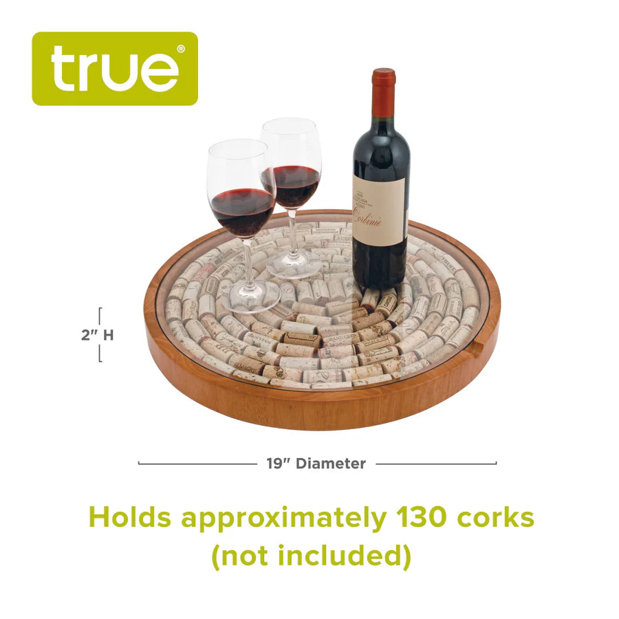 True® Lazy Suzan Cork Display
