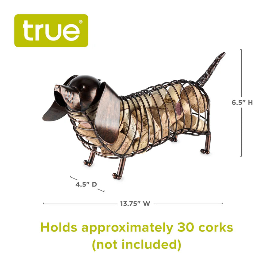True® Woof Dachshund Cork Holder Display