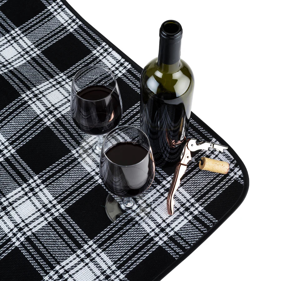 True® Dine Picnic Blanket in Black Plaid