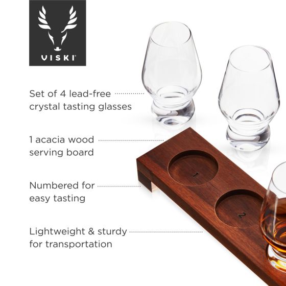 Raye Crystal Spirits Tasting Glass Flight Viski®