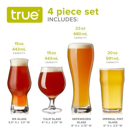 Beer Glass Tasting Kit Set of 4 by True