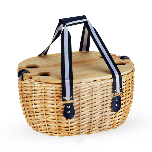 Twine® Central Park Willow Picnic Basket Set for Four