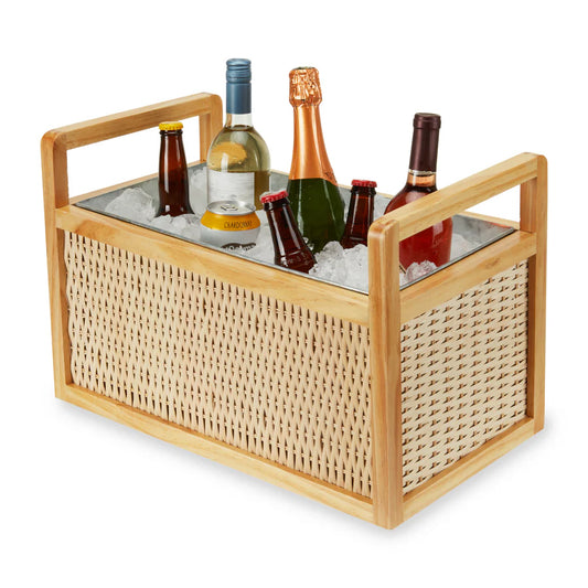 Twine® Rattan & Wood Beverage Tub