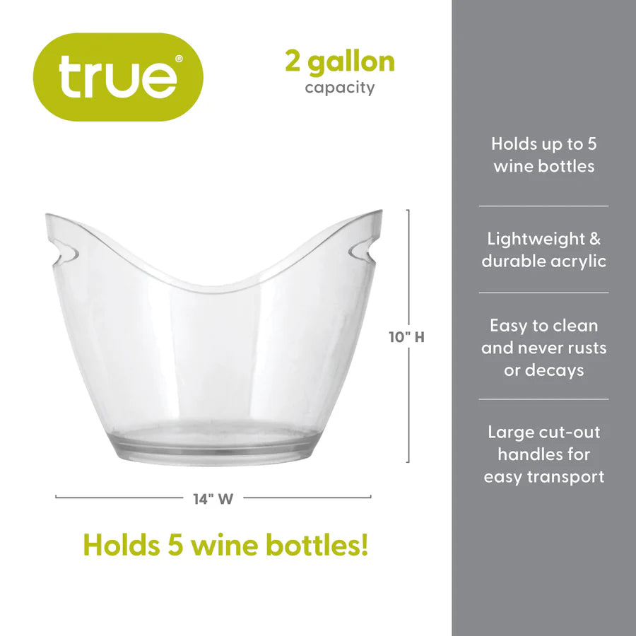 True® Chill Large Acrylic Ice Bucket in Clear