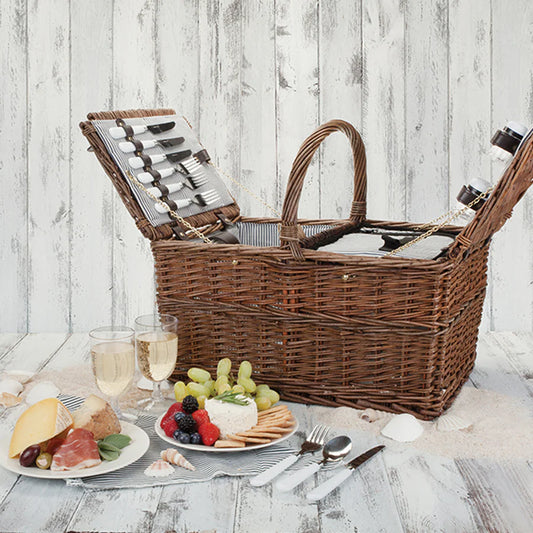 Twine®  Cape Cod Wicker Picnic Basket Set