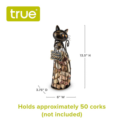 True® Meow Cat Cork Holder Display