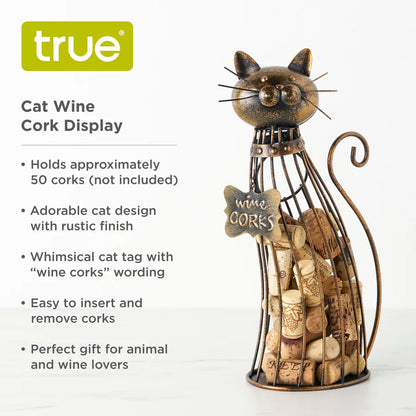 True® Meow Cat Cork Holder Display
