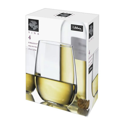 Libbey Vina Stemless White Wine Glass ( set of 4)