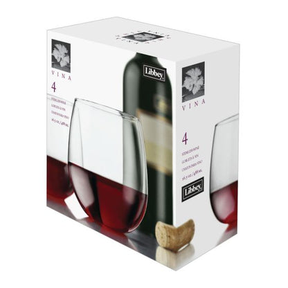 Libbey Vina Stemless Red Wine Glasses (set of 4)